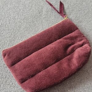 Cosmetic Bag with Zipper Closure and Soft Texture Free W/ Purchse